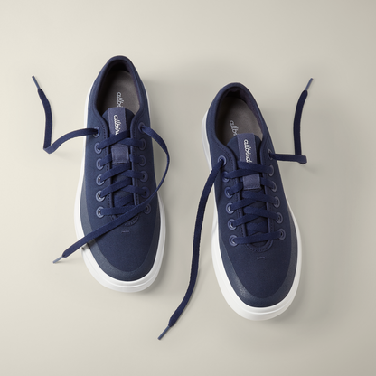 Men's Canvas Piper - Deep Navy (Natural White Sole)