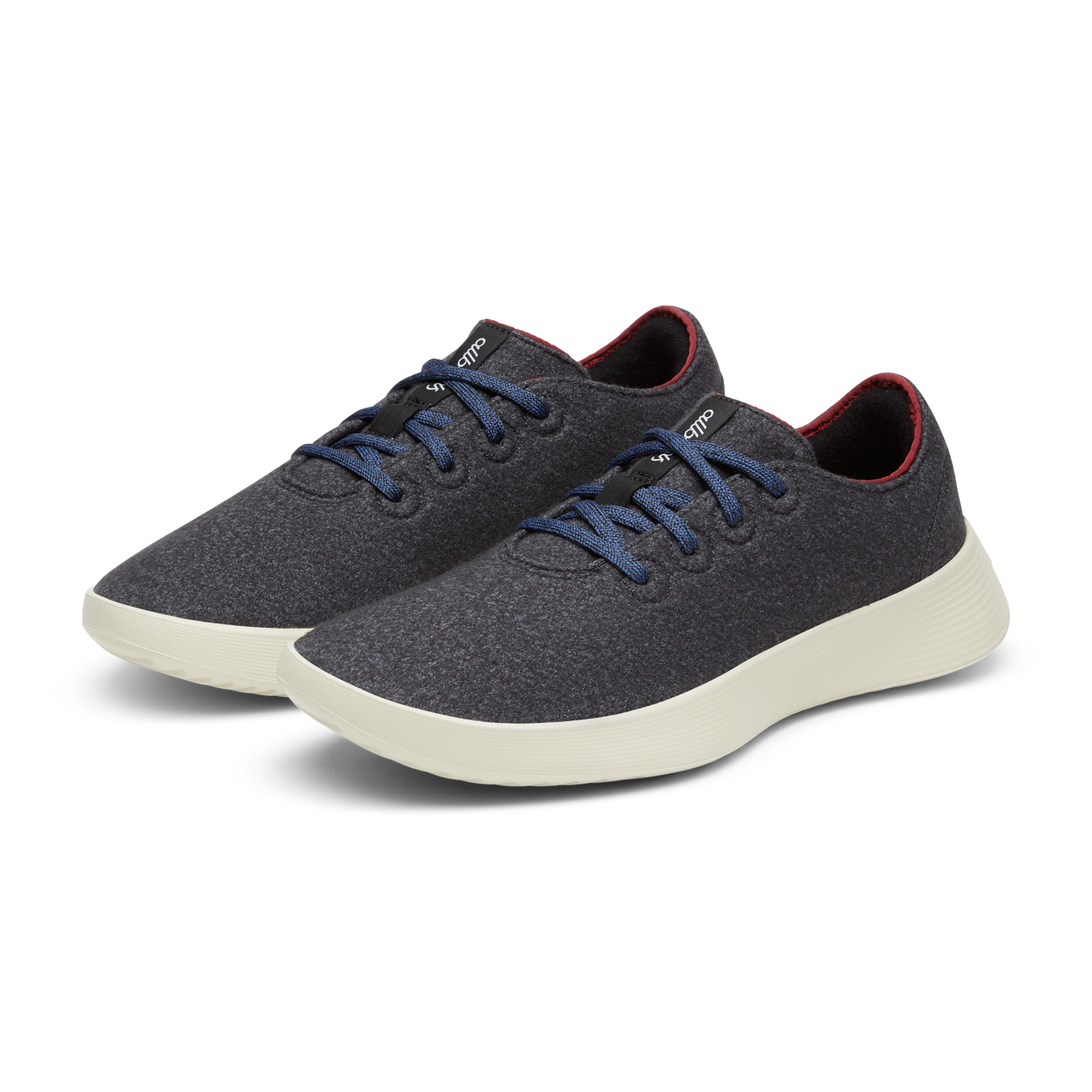 Men's Wool Runner Go - Dark Grey/Thunder Red (Arid Beige Sole)