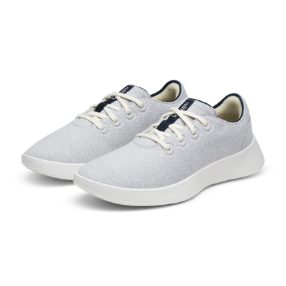 Women's Wool Runner Go - Light Grey/True Navy (Blizzard Sole)