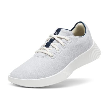 Women's Wool Runner Go - Light Grey/True Navy (Blizzard Sole)