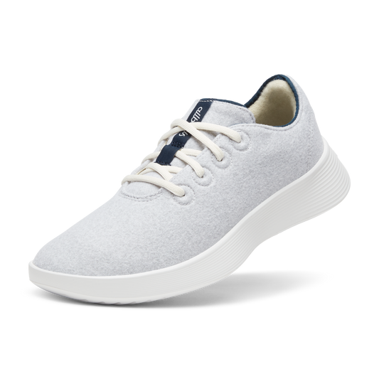 Women's Wool Runner Go - Light Grey/True Navy (Blizzard Sole)