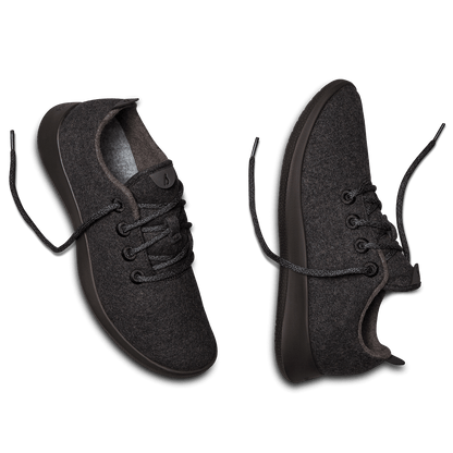 Men's Wool Runner - Natural Black (Black Sole)
