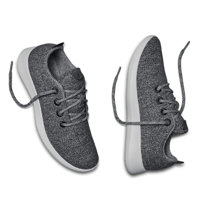 Men's Wool Runners - Natural Grey (Light Grey Sole)