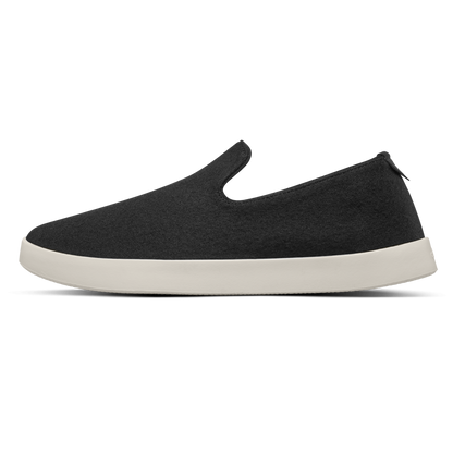 Men's Wool Loungers - True Black (Cream Sole)