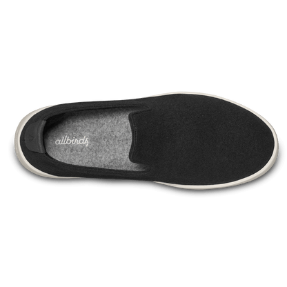 Men's Wool Loungers - True Black (Cream Sole)